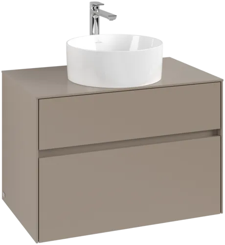 Bild von VILLEROY BOCH Collaro Waschbeckenunterschrank, 2 Auszüge, 800 x 548 x 500 mm, Taupe / Taupe #C03700VM