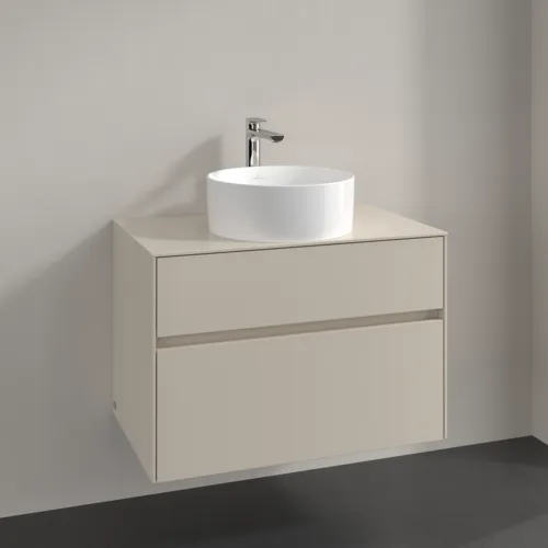 Bild von VILLEROY BOCH Collaro Waschbeckenunterschrank, 2 Auszüge, 800 x 548 x 500 mm, Cashmere Grey / Cashmere Grey #C03700VN