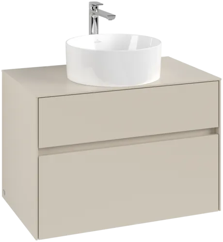 Bild von VILLEROY BOCH Collaro Waschbeckenunterschrank, 2 Auszüge, 800 x 548 x 500 mm, Cashmere Grey / Cashmere Grey #C03700VN