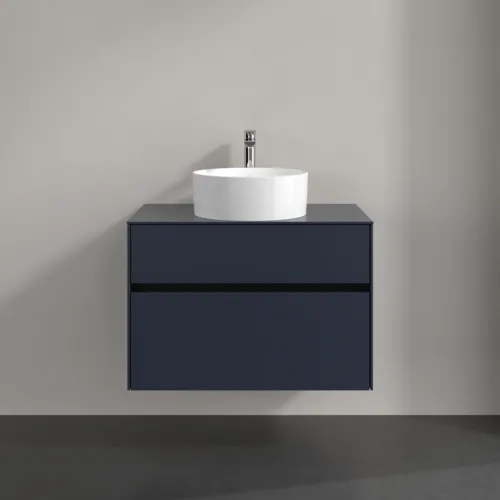 Bild von VILLEROY BOCH Collaro Waschbeckenunterschrank, 2 Auszüge, 800 x 548 x 500 mm, Marine Blue / Marine Blue #C03700VQ