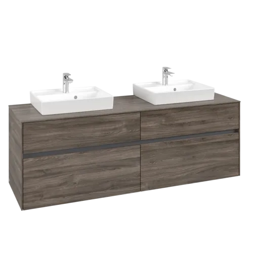 Bild von VILLEROY BOCH Collaro Waschbeckenunterschrank, 4 Auszüge, 1600 x 548 x 500 mm, Stone Oak #C02100RK