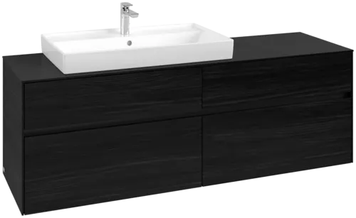 Bild von VILLEROY BOCH Collaro Waschbeckenunterschrank, 4 Auszüge, 1600 x 548 x 500 mm, Black Oak / Black Oak #C02600AB