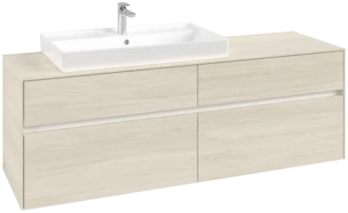 Bild von VILLEROY BOCH Collaro Waschbeckenunterschrank, 4 Auszüge, 1600 x 548 x 500 mm, White Oak / White Oak #C02600AA