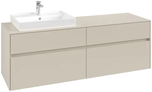 Bild von VILLEROY BOCH Collaro Waschbeckenunterschrank, 4 Auszüge, 1600 x 548 x 500 mm, Cashmere Grey / Cashmere Grey #C02200VN