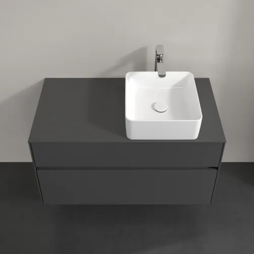 Bild von VILLEROY BOCH Collaro Waschbeckenunterschrank, 2 Auszüge, 1000 x 548 x 500 mm, Glossy Grey / Glossy Grey #C04000FP