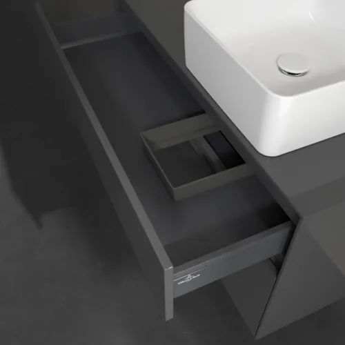 Bild von VILLEROY BOCH Collaro Waschbeckenunterschrank, 2 Auszüge, 1000 x 548 x 500 mm, Glossy Grey / Glossy Grey #C04000FP