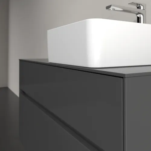 Bild von VILLEROY BOCH Collaro Waschbeckenunterschrank, 2 Auszüge, 1000 x 548 x 500 mm, Glossy Grey / Glossy Grey #C04000FP