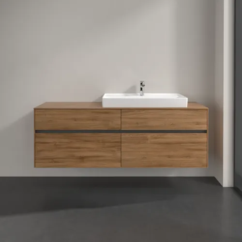 Obrázek VILLEROY BOCH Toaletní skříňka Collaro, s osvětlením, 4 výsuvy, 1600 x 548 x 500 mm, dub Kansas #C027B0RH