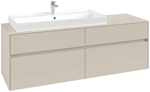 Bild von VILLEROY BOCH Collaro Waschbeckenunterschrank, mit Beleuchtung, 4 Auszüge, 1600 x 548 x 500 mm, Cashmere Grey / Cashmere Grey #C029B0VN
