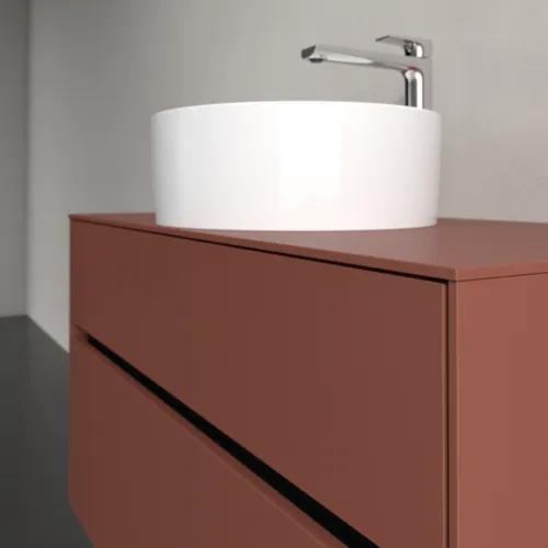 Bild von VILLEROY BOCH Collaro Waschbeckenunterschrank, mit Beleuchtung, 2 Auszüge, 1000 x 548 x 500 mm, Wine Red / Wine Red #C038B0AH