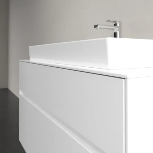 Bild von VILLEROY BOCH Collaro Waschbeckenunterschrank, mit Beleuchtung, 2 Auszüge, 1000 x 548 x 500 mm, Glossy White / Glossy White #C020B0DH