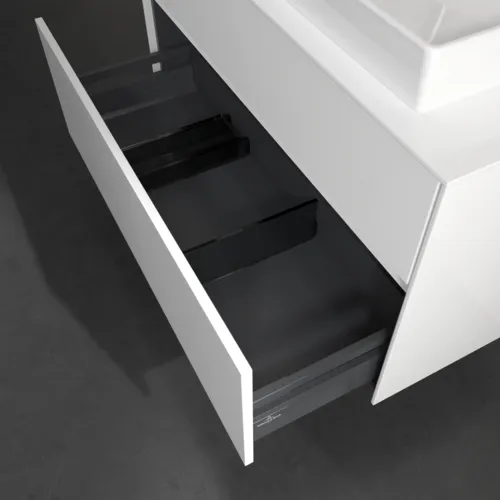 Bild von VILLEROY BOCH Collaro Waschbeckenunterschrank, mit Beleuchtung, 2 Auszüge, 1000 x 548 x 500 mm, Glossy White / Glossy White #C020B0DH