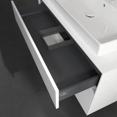 Bild von VILLEROY BOCH Collaro Waschbeckenunterschrank, mit Beleuchtung, 2 Auszüge, 1000 x 548 x 500 mm, Glossy White / Glossy White #C020B0DH