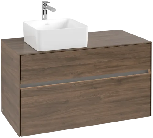 Bild von VILLEROY BOCH Collaro Waschbeckenunterschrank, mit Beleuchtung, 2 Auszüge, 1000 x 548 x 500 mm, Arizona Oak / Arizona Oak #C039B0VH