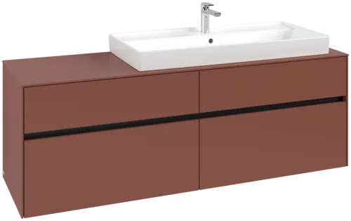 Bild von VILLEROY BOCH Collaro Waschbeckenunterschrank, 4 Auszüge, 1600 x 548 x 500 mm, Wine Red / Wine Red #C03000AH