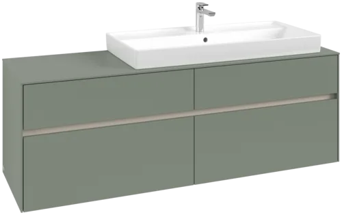 Bild von VILLEROY BOCH Collaro Waschbeckenunterschrank, 4 Auszüge, 1600 x 548 x 500 mm, Soft Green / Soft Green #C03000AF