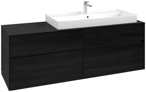 Bild von VILLEROY BOCH Collaro Waschbeckenunterschrank, 4 Auszüge, 1600 x 548 x 500 mm, Black Oak / Black Oak #C03000AB