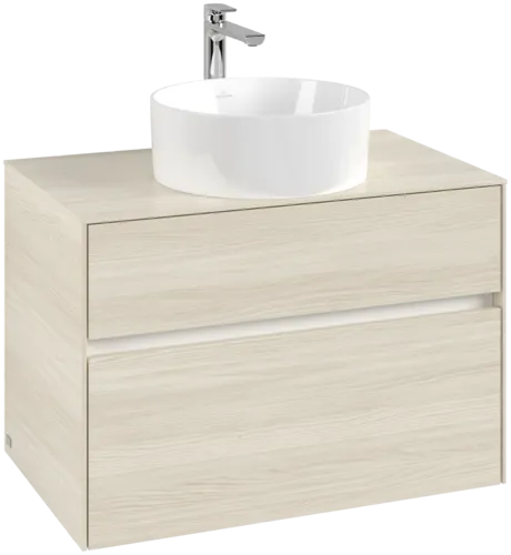 Bild von VILLEROY BOCH Collaro Waschbeckenunterschrank, 2 Auszüge, 800 x 548 x 500 mm, White Oak / White Oak #C03700AA
