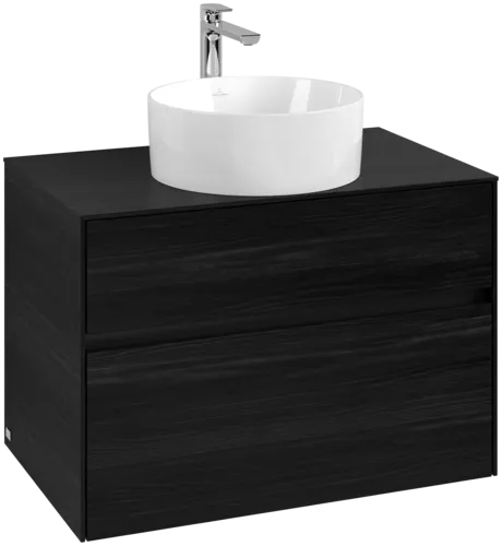 Bild von VILLEROY BOCH Collaro Waschbeckenunterschrank, 2 Auszüge, 800 x 548 x 500 mm, Black Oak / Black Oak #C03700AB