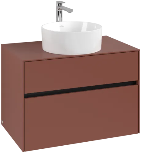 Bild von VILLEROY BOCH Collaro Waschbeckenunterschrank, 2 Auszüge, 800 x 548 x 500 mm, Wine Red / Wine Red #C03700AH