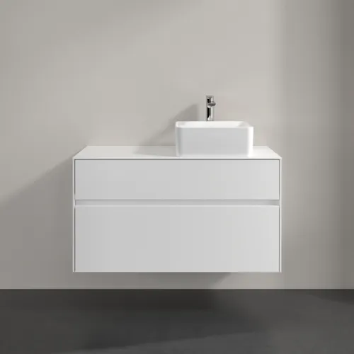 Obrázek VILLEROY BOCH Collaro toaletní skříňka, 2 výsuvy, 1000 x 548 x 500 mm, bílá matná / bílá matná #C04000MS