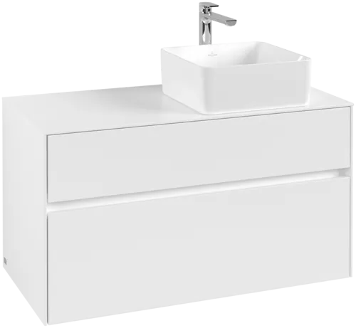 Bild von VILLEROY BOCH Collaro Waschbeckenunterschrank, 2 Auszüge, 1000 x 548 x 500 mm, White Matt / White Matt #C04000MS
