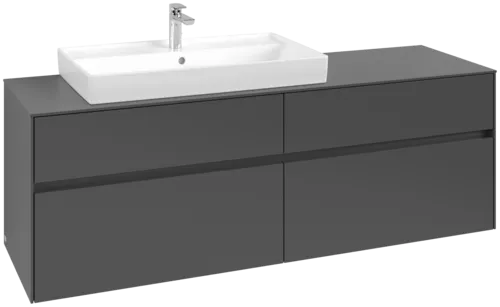 Bild von VILLEROY BOCH Collaro Waschbeckenunterschrank, 4 Auszüge, 1600 x 548 x 500 mm, Graphite / Graphite #C02600VR