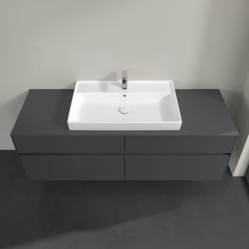 Bild von VILLEROY BOCH Collaro Waschbeckenunterschrank, mit Beleuchtung, 4 Auszüge, 1600 x 548 x 500 mm, Glossy Grey / Glossy Grey #C028B0FP