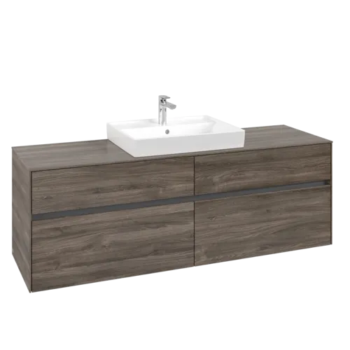 Bild von VILLEROY BOCH Collaro Waschbeckenunterschrank, 4 Auszüge, 1600 x 548 x 500 mm, Stone Oak #C02500RK
