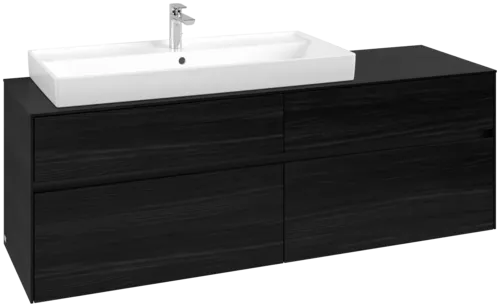 Bild von VILLEROY BOCH Collaro Waschbeckenunterschrank, 4 Auszüge, 1600 x 548 x 500 mm, Black Oak / Black Oak #C02900AB