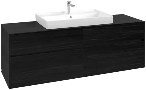 Bild von VILLEROY BOCH Collaro Waschbeckenunterschrank, 4 Auszüge, 1600 x 548 x 500 mm, Black Oak / Black Oak #C02800AB