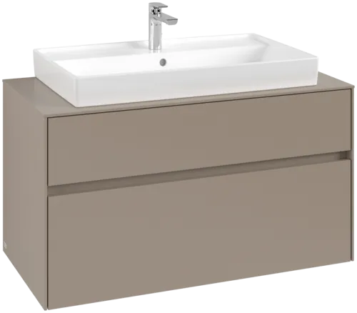 Bild von VILLEROY BOCH Collaro Waschbeckenunterschrank, 2 Auszüge, 1000 x 548 x 500 mm, Taupe / Taupe #C02000VM