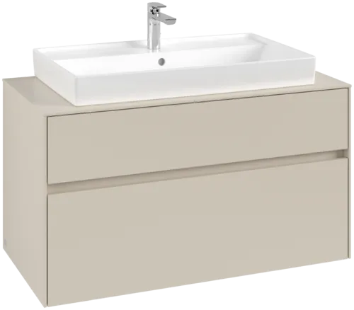 Bild von VILLEROY BOCH Collaro Waschbeckenunterschrank, 2 Auszüge, 1000 x 548 x 500 mm, Cashmere Grey / Cashmere Grey #C02000VN