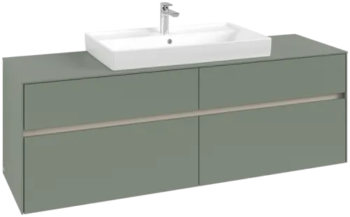 Bild von VILLEROY BOCH Collaro Waschbeckenunterschrank, 4 Auszüge, 1600 x 548 x 500 mm, Soft Green / Soft Green #C02800AF
