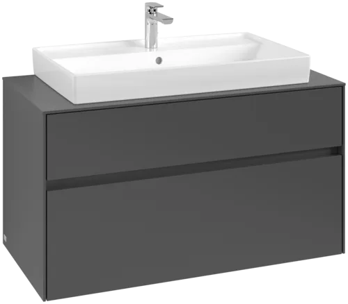 Bild von VILLEROY BOCH Collaro Waschbeckenunterschrank, 2 Auszüge, 1000 x 548 x 500 mm, Graphite / Graphite #C02000VR