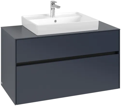 Bild von VILLEROY BOCH Collaro Waschbeckenunterschrank, 2 Auszüge, 1000 x 548 x 500 mm, Marine Blue / Marine Blue #C01900VQ