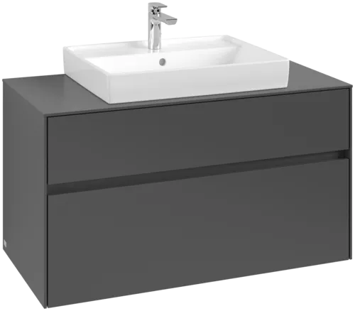 Bild von VILLEROY BOCH Collaro Waschbeckenunterschrank, 2 Auszüge, 1000 x 548 x 500 mm, Graphite / Graphite #C01900VR