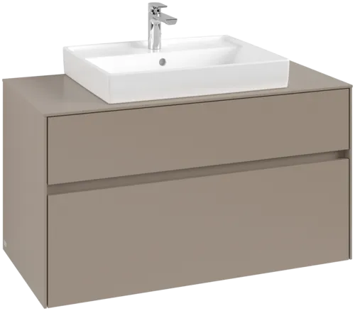 Bild von VILLEROY BOCH Collaro Waschbeckenunterschrank, 2 Auszüge, 1000 x 548 x 500 mm, Taupe / Taupe #C01900VM