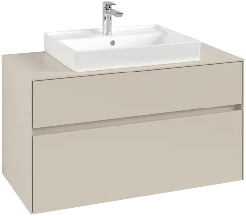 Bild von VILLEROY BOCH Collaro Waschbeckenunterschrank, 2 Auszüge, 1000 x 548 x 500 mm, Cashmere Grey / Cashmere Grey #C01900VN