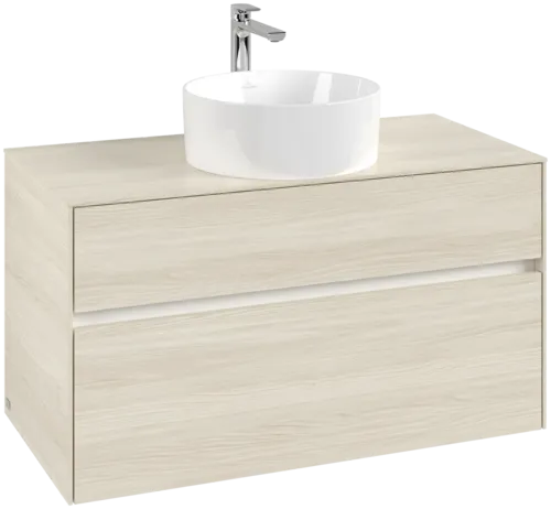 Bild von VILLEROY BOCH Collaro Waschbeckenunterschrank, 2 Auszüge, 1000 x 548 x 500 mm, White Oak / White Oak #C03800AA
