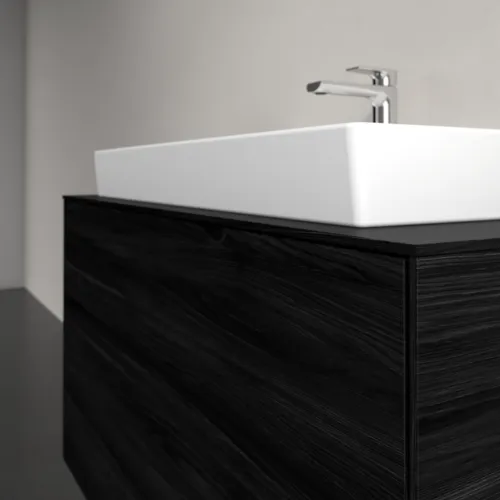 Bild von VILLEROY BOCH Collaro Waschbeckenunterschrank, mit Beleuchtung, 2 Auszüge, 1000 x 548 x 500 mm, Black Oak / Black Oak #C020B0AB