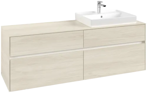 Bild von VILLEROY BOCH Collaro Waschbeckenunterschrank, 4 Auszüge, 1600 x 548 x 500 mm, White Oak / White Oak #C02300AA