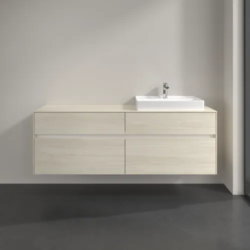 Bild von VILLEROY BOCH Collaro Waschbeckenunterschrank, 4 Auszüge, 1600 x 548 x 500 mm, White Oak / White Oak #C02300AA