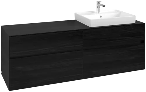 Bild von VILLEROY BOCH Collaro Waschbeckenunterschrank, 4 Auszüge, 1600 x 548 x 500 mm, Black Oak / Black Oak #C02300AB