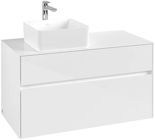 Bild von VILLEROY BOCH Collaro Waschbeckenunterschrank, 2 Auszüge, 1000 x 548 x 500 mm, Glossy White / Glossy White #C03900DH