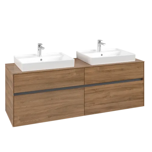 Bild von VILLEROY BOCH Collaro Waschbeckenunterschrank, 4 Auszüge, 1600 x 548 x 500 mm, Kansas Oak #C02400RH