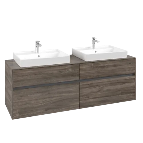 Bild von VILLEROY BOCH Collaro Waschbeckenunterschrank, 4 Auszüge, 1600 x 548 x 500 mm, Stone Oak #C02400RK