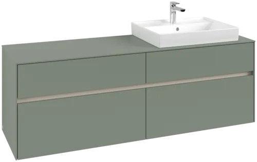 Bild von VILLEROY BOCH Collaro Waschbeckenunterschrank, 4 Auszüge, 1600 x 548 x 500 mm, Soft Green / Soft Green #C02300AF