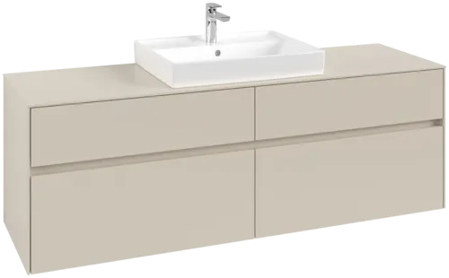Bild von VILLEROY BOCH Collaro Waschbeckenunterschrank, 4 Auszüge, 1600 x 548 x 500 mm, Cashmere Grey / Cashmere Grey #C02500VN