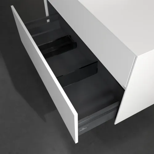 Bild von VILLEROY BOCH Collaro Waschbeckenunterschrank, mit Beleuchtung, 2 Auszüge, 1000 x 548 x 500 mm, White Matt / White Matt #C039B0MS